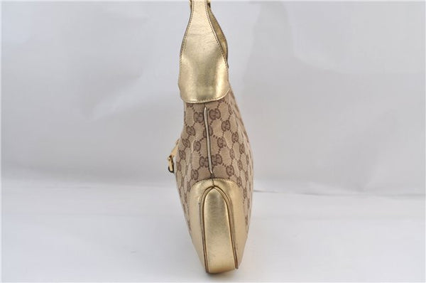 Authentic GUCCI Jackie Shoulder Hand Bag GG Canvas Leather 0013306 Brown 0737F