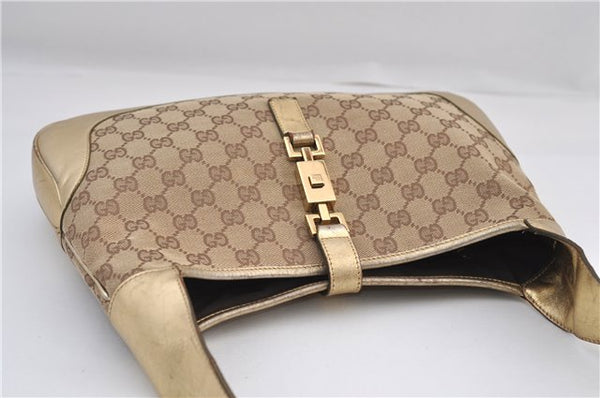 Authentic GUCCI Jackie Shoulder Hand Bag GG Canvas Leather 0013306 Brown 0737F