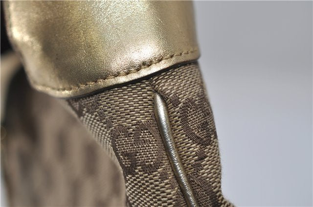 Authentic GUCCI Jackie Shoulder Hand Bag GG Canvas Leather 0013306 Brown 0737F