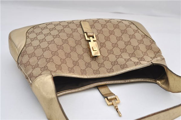 Authentic GUCCI Jackie Shoulder Hand Bag GG Canvas Leather 0013306 Brown 0737F