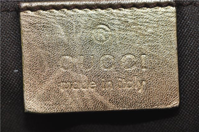 Authentic GUCCI Jackie Shoulder Hand Bag GG Canvas Leather 0013306 Brown 0737F