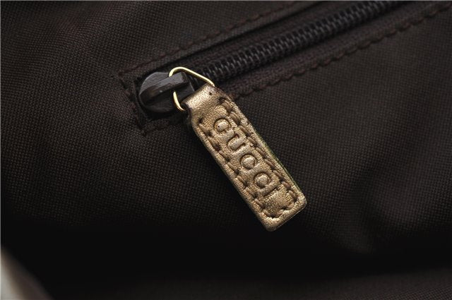 Authentic GUCCI Jackie Shoulder Hand Bag GG Canvas Leather 0013306 Brown 0737F