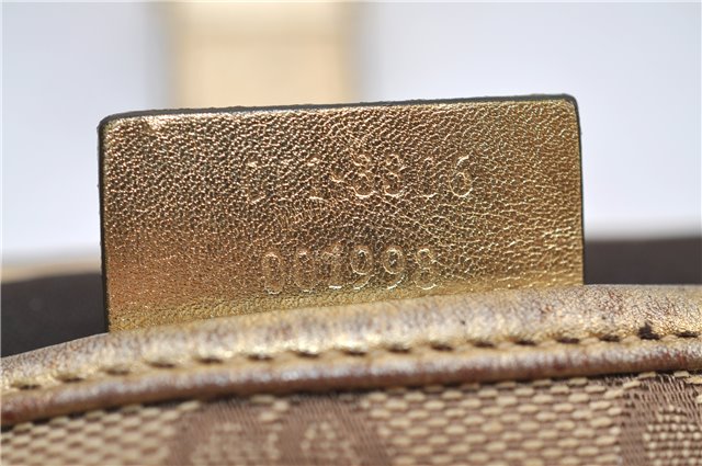 Authentic GUCCI Jackie Shoulder Hand Bag GG Canvas Leather 0013306 Brown 0737F