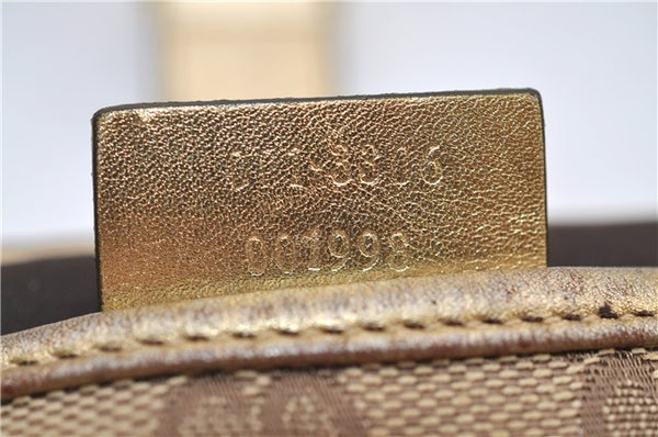 Authentic GUCCI Jackie Shoulder Hand Bag GG Canvas Leather 0013306 Brown 0737F