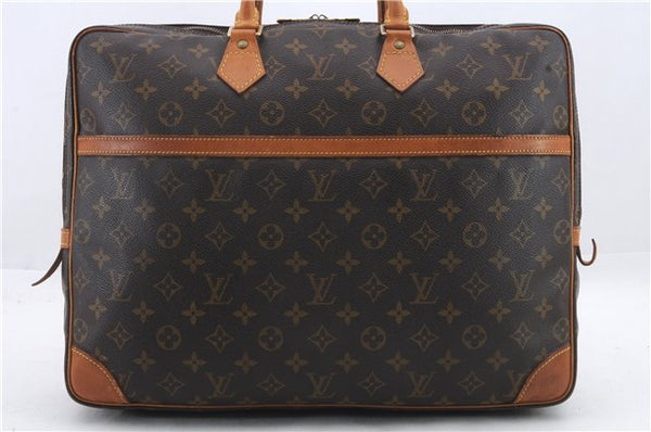 Auth Louis Vuitton Monogram Porte Cocuments Voyage 2 Compartment M53362 LV 0743D