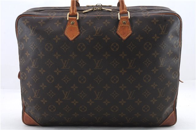 Auth Louis Vuitton Monogram Porte Cocuments Voyage 2 Compartment M53362 LV 0743D