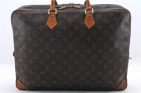 Auth Louis Vuitton Monogram Porte Cocuments Voyage 2 Compartment M53362 LV 0743D