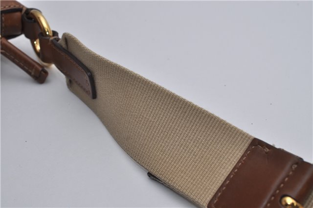 Authentic PRADA Nylon Tessuto Leather Shoulder Cross Body Bag Beige 0744F