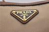 Authentic PRADA Nylon Tessuto Leather Shoulder Cross Body Bag Beige 0744F