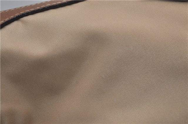 Authentic PRADA Nylon Tessuto Leather Shoulder Cross Body Bag Beige 0744F
