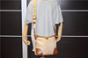 Authentic PRADA Nylon Tessuto Leather Shoulder Cross Body Bag Beige 0744F