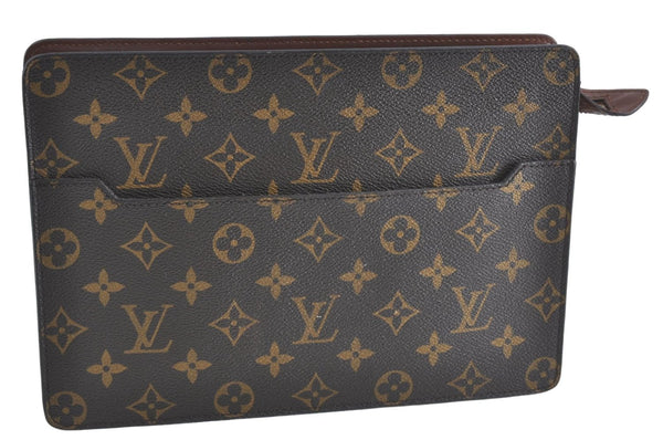 Authentic Louis Vuitton Monogram Pochette Homme Clutch Hand Bag M51795 LV 0746B