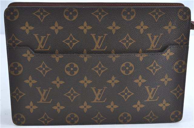 Authentic Louis Vuitton Monogram Pochette Homme Clutch Hand Bag M51795 LV 0746B
