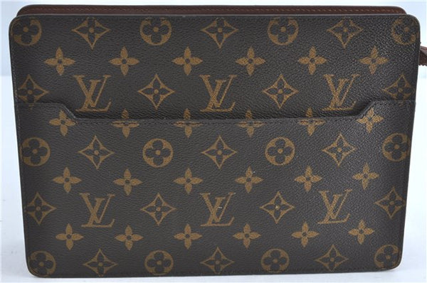 Authentic Louis Vuitton Monogram Pochette Homme Clutch Hand Bag M51795 LV 0746B