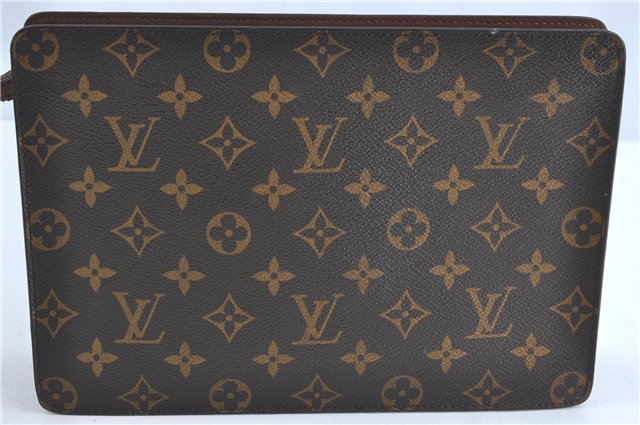 Authentic Louis Vuitton Monogram Pochette Homme Clutch Hand Bag M51795 LV 0746B