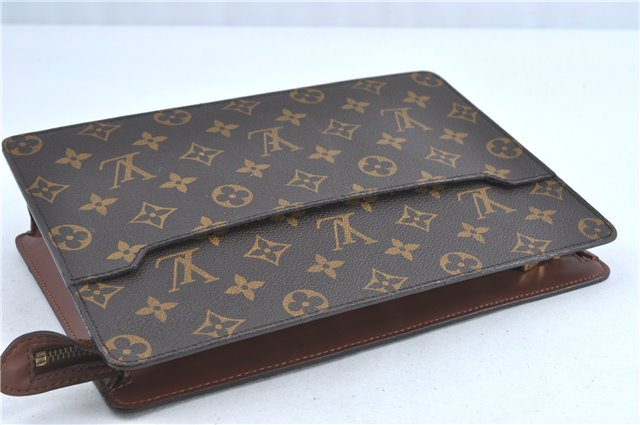 Authentic Louis Vuitton Monogram Pochette Homme Clutch Hand Bag M51795 LV 0746B