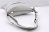Authentic GUCCI Shoulder Cross Body Bag GG Canvas Leather 145857 Silver 0748F