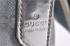 Authentic GUCCI Shoulder Cross Body Bag GG Canvas Leather 145857 Silver 0748F