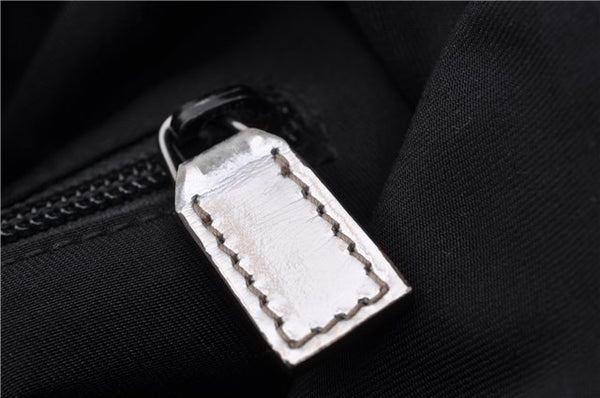 Authentic GUCCI Shoulder Cross Body Bag GG Canvas Leather 145857 Silver 0748F