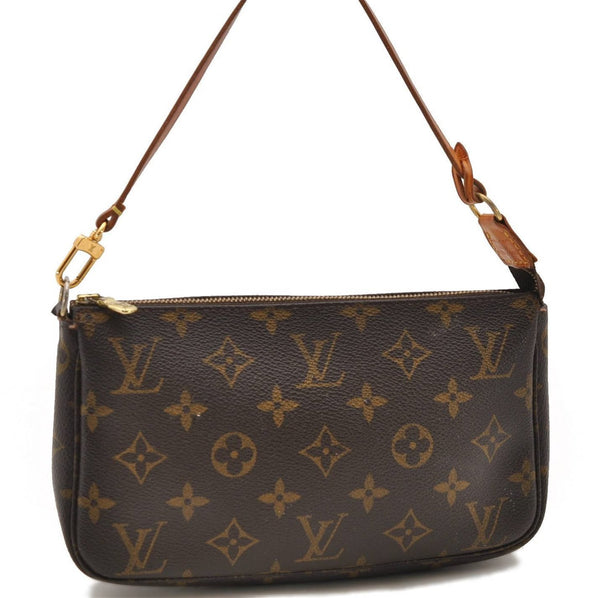 Authentic Louis Vuitton Monogram Pochette Accessoires Pouch M51980 LV 0754D