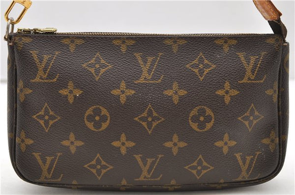 Authentic Louis Vuitton Monogram Pochette Accessoires Pouch M51980 LV 0754D