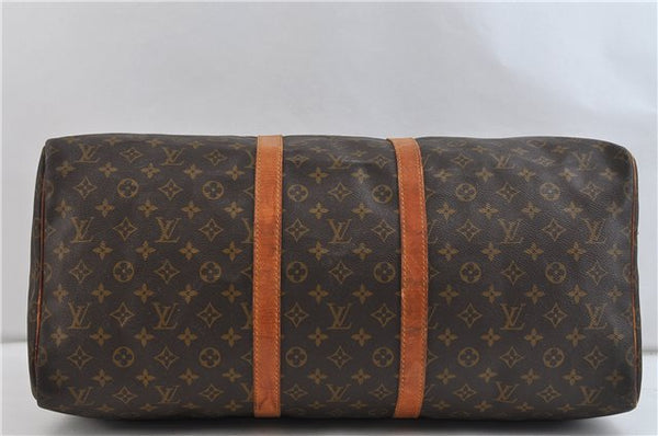 Authentic Louis Vuitton Monogram Keepall 55 Boston Bag M41424 LV 0755D