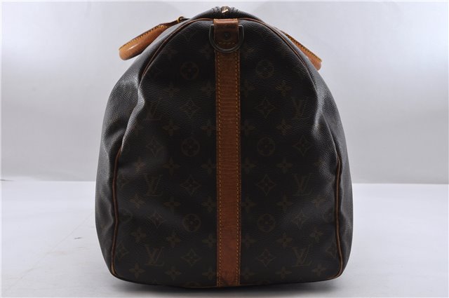 Auth Louis Vuitton Monogram Keepall Bandouliere 55 Boston Bag M41414 LV 0758D