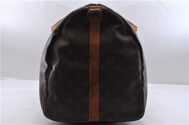 Auth Louis Vuitton Monogram Keepall Bandouliere 55 Boston Bag M41414 LV 0758D