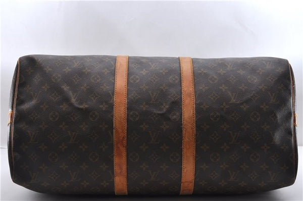 Auth Louis Vuitton Monogram Keepall Bandouliere 55 Boston Bag M41414 LV 0758D