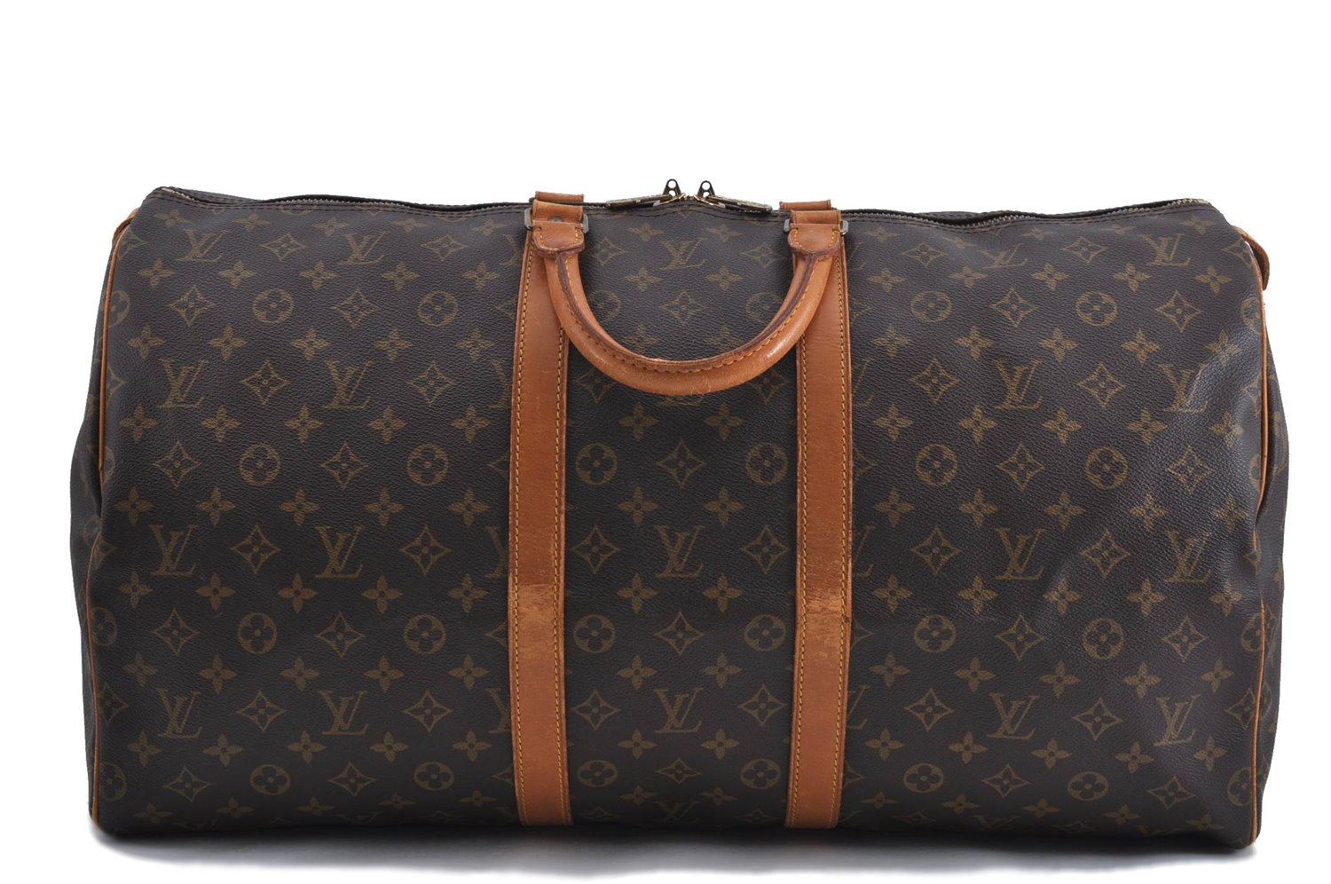 Authentic Louis Vuitton Monogram Keepall 55 Boston Bag M41424 LV 0759D