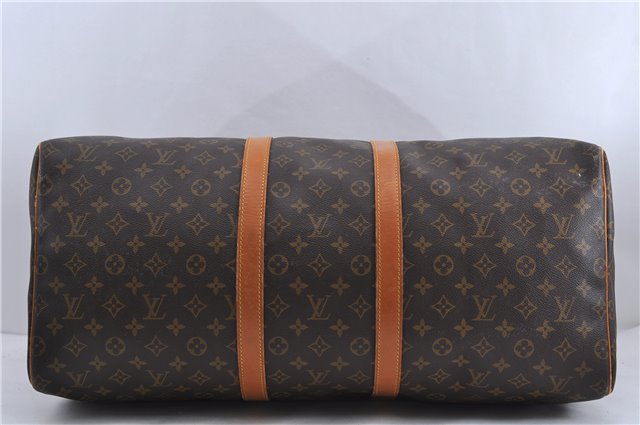 Authentic Louis Vuitton Monogram Keepall 55 Boston Bag M41424 LV 0759D