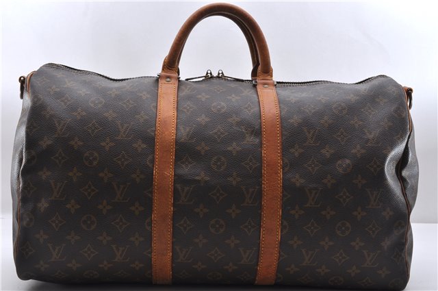 Auth Louis Vuitton Monogram Keepall Bandouliere 50 Boston Bag M41416 LV 0761D