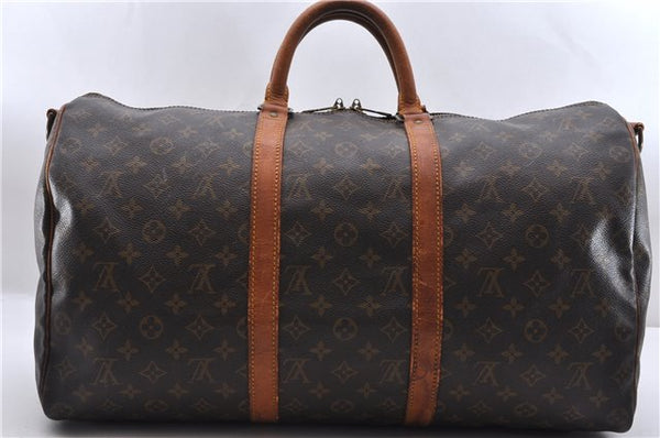 Auth Louis Vuitton Monogram Keepall Bandouliere 50 Boston Bag M41416 LV 0761D