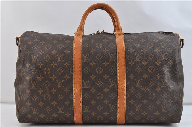 Auth Louis Vuitton Monogram Keepall Bandouliere 50 Boston Bag M41416 LV 0762D