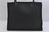 Authentic GUCCI Bamboo Shoulder Hand Bag GG Nylon Leather 0021010 Black 0762F