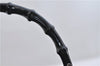 Authentic GUCCI Bamboo Shoulder Hand Bag GG Nylon Leather 0021010 Black 0762F