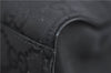 Authentic GUCCI Bamboo Shoulder Hand Bag GG Nylon Leather 0021010 Black 0762F