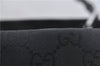 Authentic GUCCI Bamboo Shoulder Hand Bag GG Nylon Leather 0021010 Black 0762F