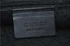 Authentic GUCCI Bamboo Shoulder Hand Bag GG Nylon Leather 0021010 Black 0762F