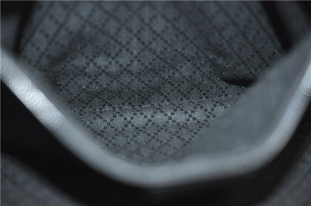 Authentic GUCCI Bamboo Shoulder Hand Bag GG Nylon Leather 0021010 Black 0762F