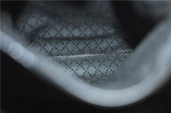 Authentic GUCCI Bamboo Shoulder Hand Bag GG Nylon Leather 0021010 Black 0762F