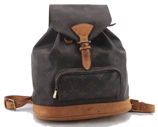 Authentic Louis Vuitton Monogram Montsouris MM Backpack M51136 LV 0763D