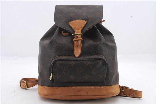 Authentic Louis Vuitton Monogram Montsouris MM Backpack M51136 LV 0763D