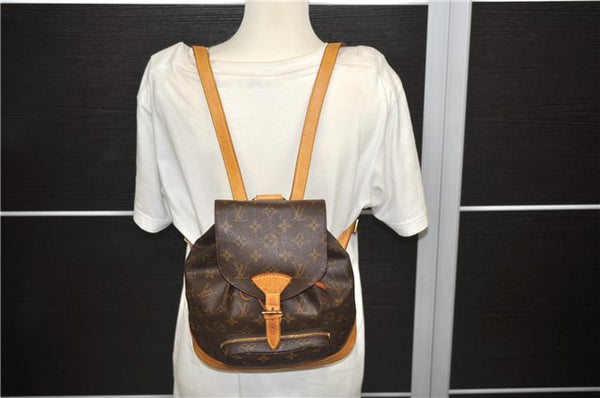 Authentic Louis Vuitton Monogram Montsouris MM Backpack M51136 LV 0763D