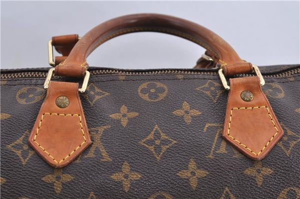 Authentic Louis Vuitton Monogram Speedy 30 Hand Bag Purse M41526 LV 0764D