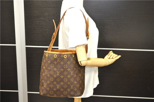 Authentic Louis Vuitton Monogram Petit Noe Shoulder Bag M42226 LV 0765D