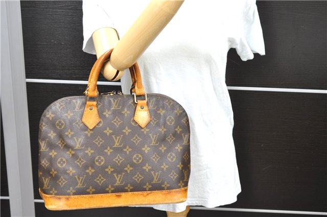 Authentic Louis Vuitton Monogram Alma Hand Bag Purse M51130 LV 0767D