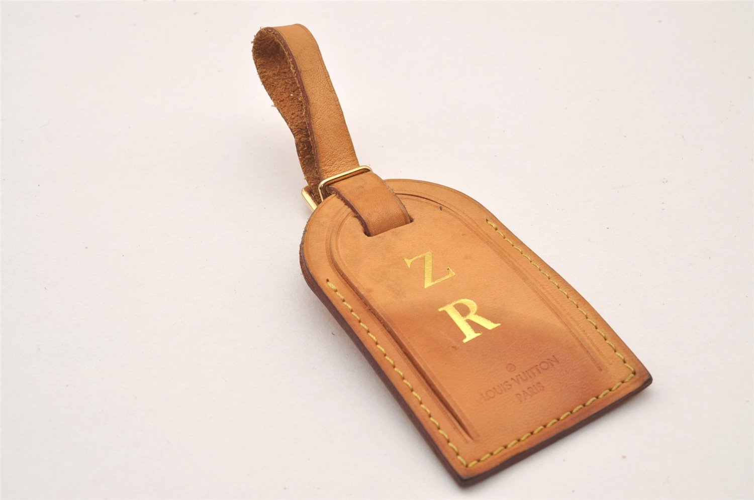 Authentic Louis Vuitton Name tag Beige 10Set LV 0772I