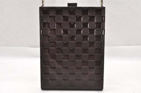 Authentic Louis Vuitton Damier Vernis Ange Hand Bag Purse M92105 Bordeaux 0773I