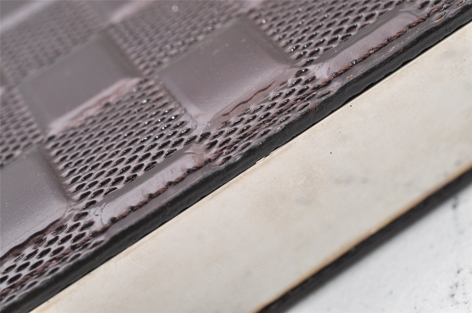 Authentic Louis Vuitton Damier Vernis Ange Hand Bag Purse M92105 Bordeaux 0773I